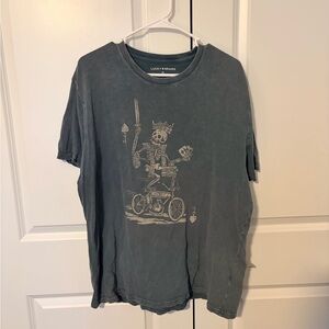 Lucky Brand Men's Charcoal Skeleton Graphic Tee